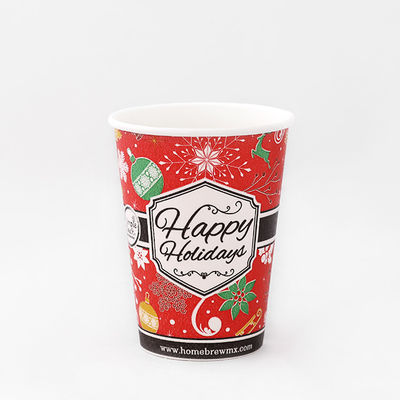 10oz 360ml Single Wall Paper Cup PLA Coating Βιοδιασπώμενα εμπορικά ποτήρια από χαρτί