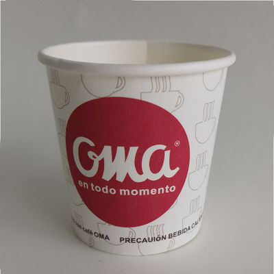 6oz Single Wall Paper Cups 0.18L βιοδιασπώμενα χαρτιά για κρύα ποτά Custom Label