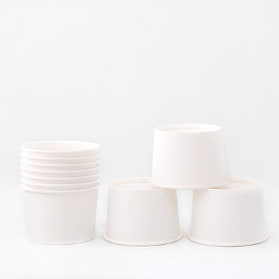 Ξαναχρησιμοποιήσιμο 120 ml χαρτόπιταλόνι Custom Logo White Kraft PE Coated για τρόφιμα και σούπες