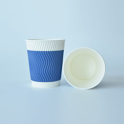 630ml 22oz κυματιζόμενα κουτιά από τοίχο Τυποποιημένα κουτιά από χαρτί Καφέ για ποτό