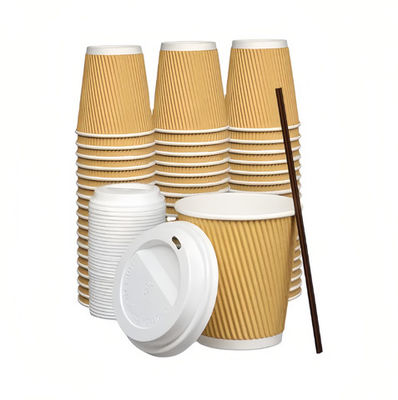4OZ 125 ml Kraft Paper Cups Kraft Ripple Cups Πλαστικές κούπες