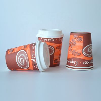 Έναχρονο 8.5oz μεμονωμένο χαρτί φλιτζάνι 230ml χωρίς πλαστική επικάλυψη βιοδιασπώμενο