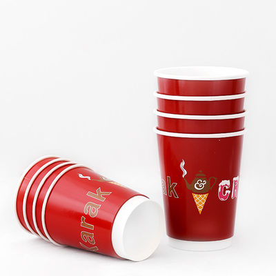 16oz 138mm Double Wall Paper Cup 540ml γάλα τσάι κρύο ποτό ποτήρι χαρτί