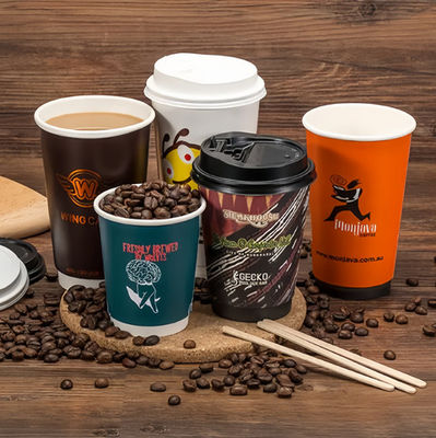 Στρογγυλό διπλό ποτήρι χαρτιού τοίχου 20oz 610ml Custom Compostable Cups