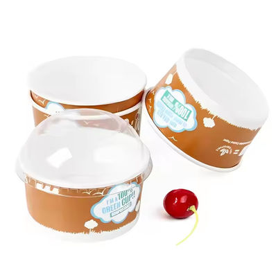 600 ml Μικροκύματα Απορριπτέα Κούπες Κάρτον Προσωπικό Λογότυπο Λευκό Χαρτί Κούπες Παγωτού