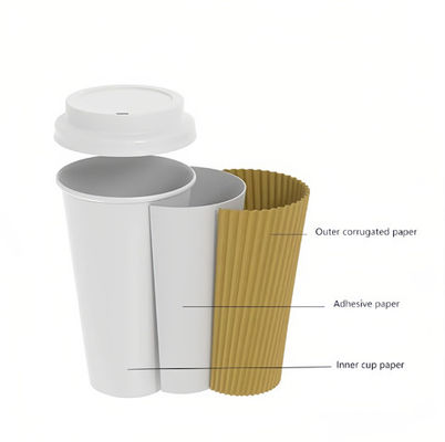 Μίνι φλιτζάνια Kraft Ripple 315 ml